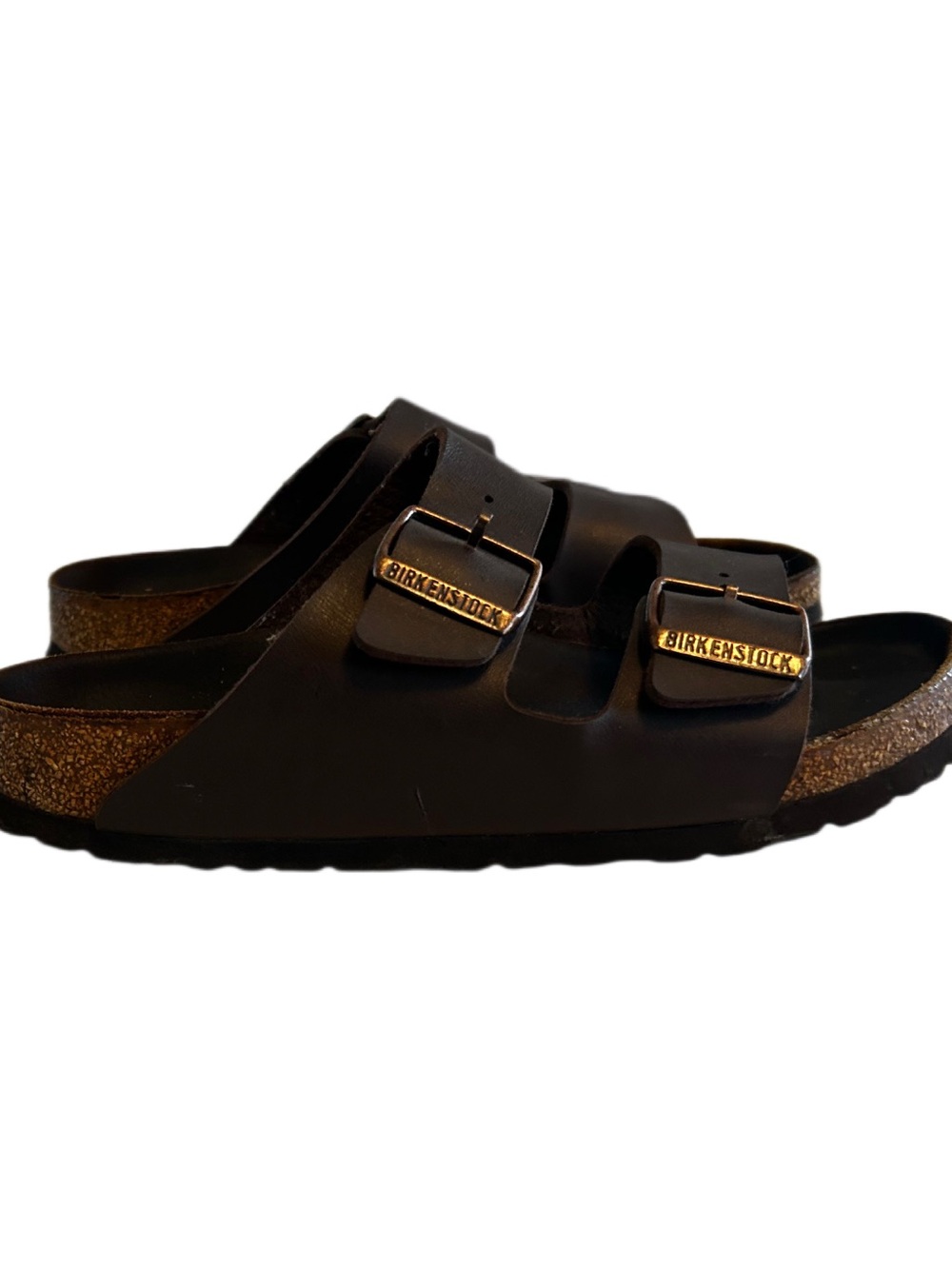 Women Birkenstock Arizona Sandals Brown Leather size 40 (9.5”)